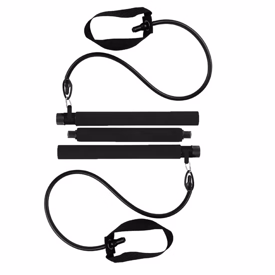 조정 가능한 운동 요가 필라테스 스틱 키트 세트 운동 저항 밴드가 있는 필라테스 바